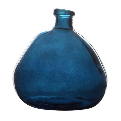 Simplicity Blown Glass 23cm - Petrol Blue