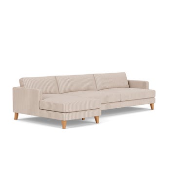 Chaise Extra Large Left Hand - Flax - Kingham Stripe