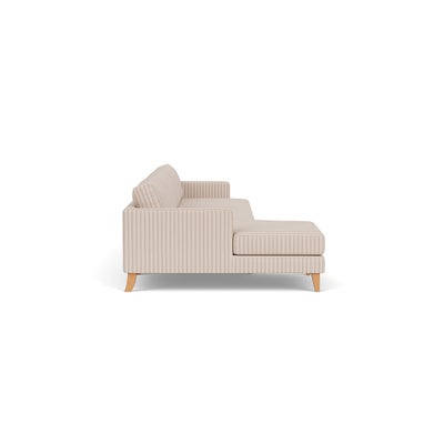 Chaise Extra Large Left Hand - Flax - Kingham Stripe