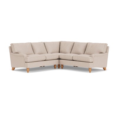 Corner Sofa - Flax - Kingham Stripe