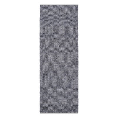 Milton Herringbone Runner Navy 66x200cm