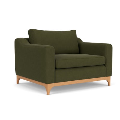 Love Seat - Forest Green - House Linen Mix