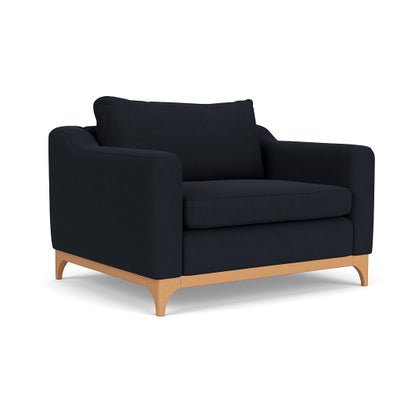 Love Seat - Ink - House Linen Mix
