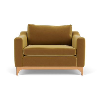 Love Seat - Mustard - Matt Velvet