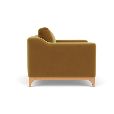 Love Seat - Mustard - Matt Velvet