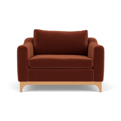 Love Seat - Brick - Matt Velvet