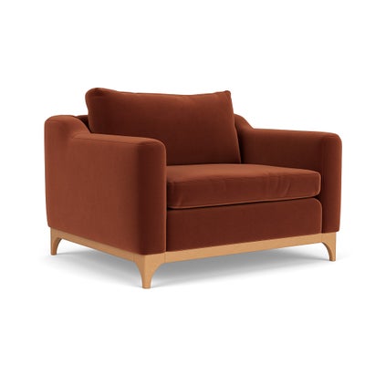 Love Seat - Brick - Matt Velvet