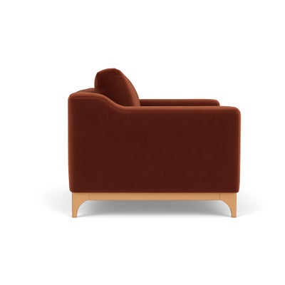 Love Seat - Brick - Matt Velvet