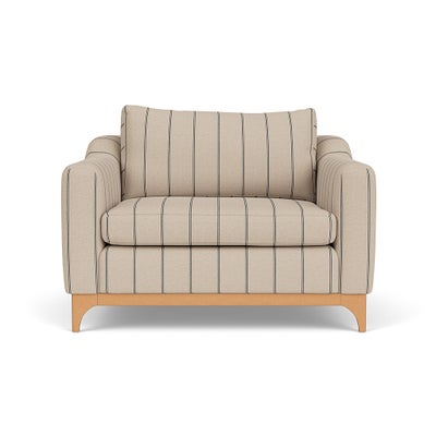 Love Seat - Charcoal - Compton Stripe