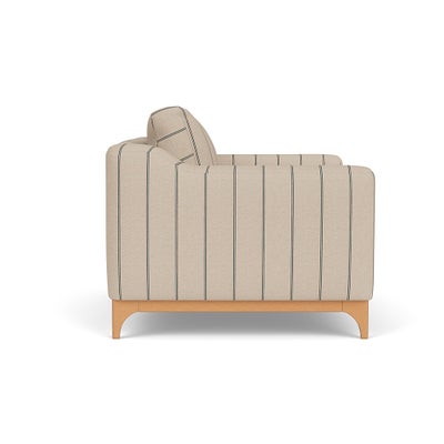 Love Seat - Charcoal - Compton Stripe