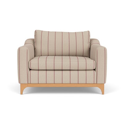 Love Seat - Raspberry - Compton Stripe
