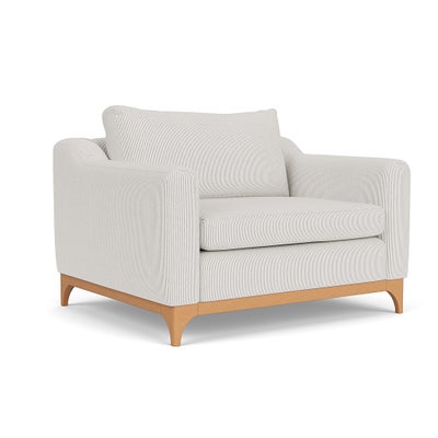 Love Seat - Grey - Broadway Stripe