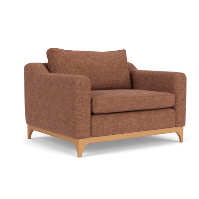 Love Seat - Brick Marl - Aquaclean Oxford