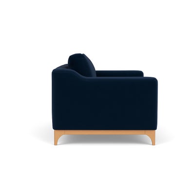 2 Seater Sofa - Deep Blue - Matt Velvet