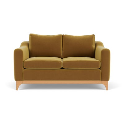 2 Seater Sofa - Mustard - Matt Velvet