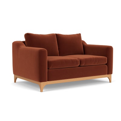 2 Seater Sofa - Brick - Matt Velvet