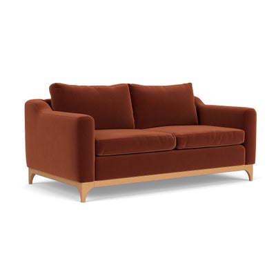 3 Seater Sofa - Brick - Matt Velvet