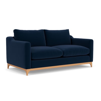 4 Seater Sofa - Deep Blue - Matt Velvet