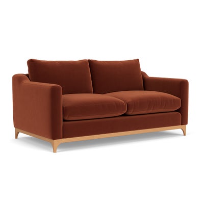 4 Seater Sofa - Brick - Matt Velvet