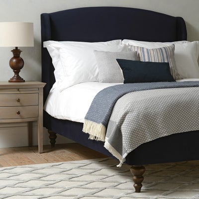 Midnight Velvet Kingsize Upholstered Bed