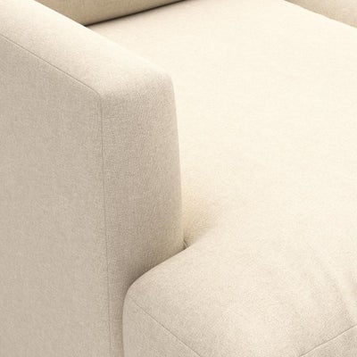 Chaise Large Left Hand - Lily White - House Linen Mix