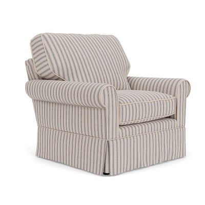 Armchair - Indigo - Kingham Stripe