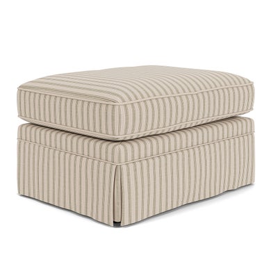Foot Stool - Sage - Kingham Stripe