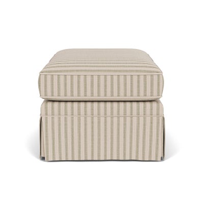Foot Stool - Sage - Kingham Stripe