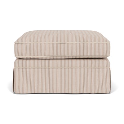 Foot Stool - Flax - Kingham Stripe