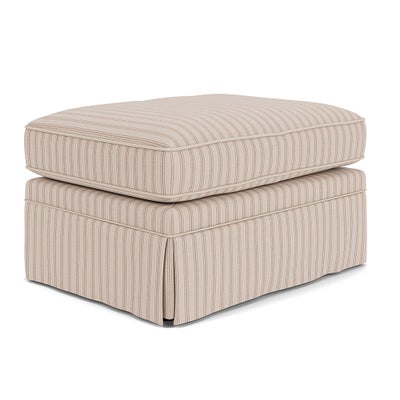 Foot Stool - Flax - Kingham Stripe
