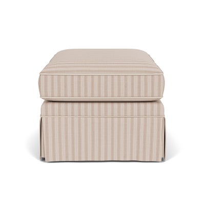 Foot Stool - Flax - Kingham Stripe