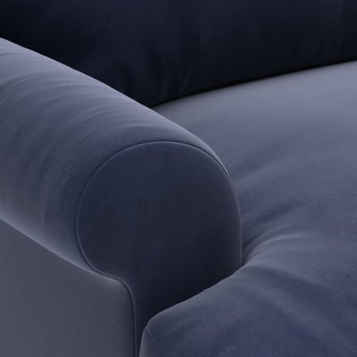 Armchair - Deep blue - Matt Velvet
