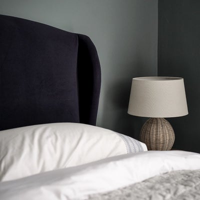 Midnight Velvet Kingsize Upholstered Bed