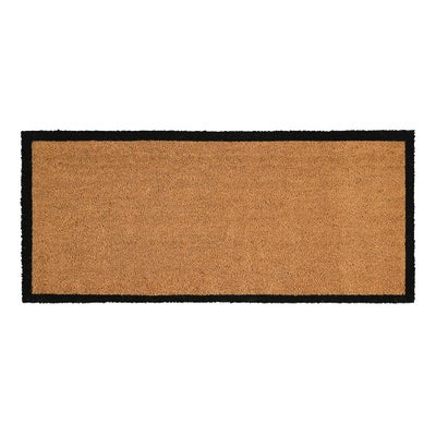 Coir Double Doormat - Charcoal Border 55x125cm