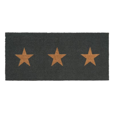 Coir Double Doormat - Stars 55x125cm
