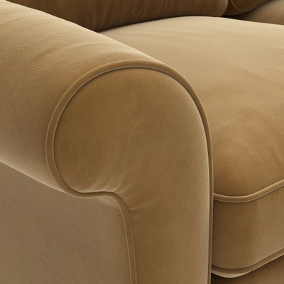 3 Seater - Mustard - Matt Velvet