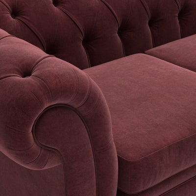 Large 2 Seater - Dark Rosehip - Matt Velvet
