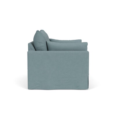 2 Seater Sofa - Sky Blue - House Linen Mix