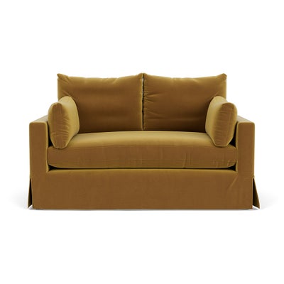 2 Seater Sofa - Mustard - Matt Velvet