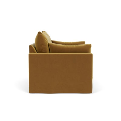 2 Seater Sofa - Mustard - Matt Velvet