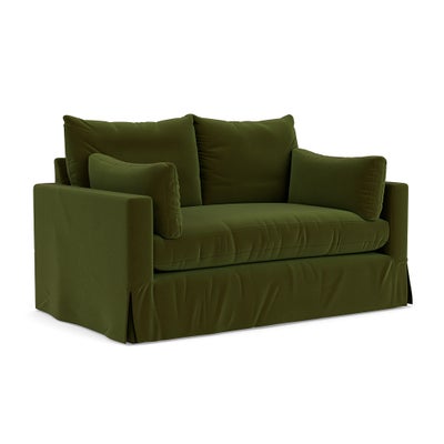 2 Seater Sofa - Forest Green - Matt Velvet