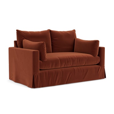 2 Seater Sofa - Brick - Matt Velvet