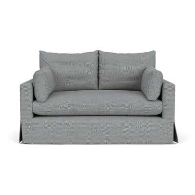 2 Seater Sofa - Navy - Herringbone Weave
