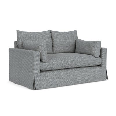 2 Seater Sofa - Navy - Herringbone Weave