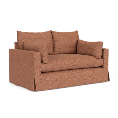 2 Seater Sofa - Brick - Herringbone Weave