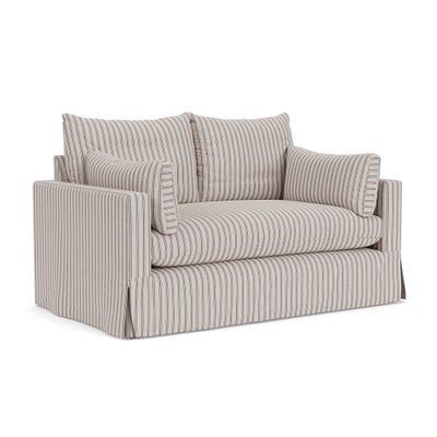 2 Seater Sofa - Indigo - Kingham Stripe