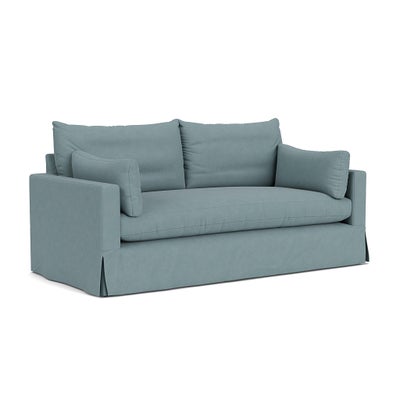 3 Seater Sofa - Sky Blue - House Linen Mix