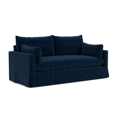 3 Seater Sofa - Deep Blue - Matt Velvet