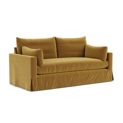 3 Seater Sofa - Mustard - Matt Velvet