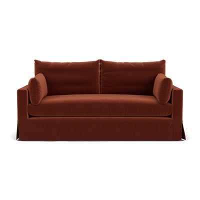 3 Seater Sofa - Brick - Matt Velvet